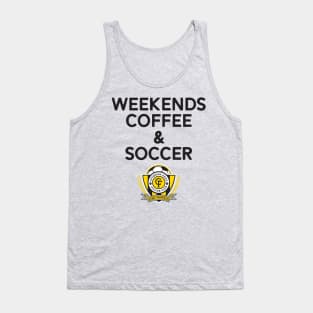 Weekends Coffee & Soccer Black CFSC Tank Top